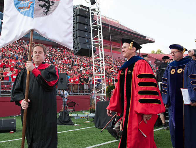 President Barchi participating at the New Student Convocation